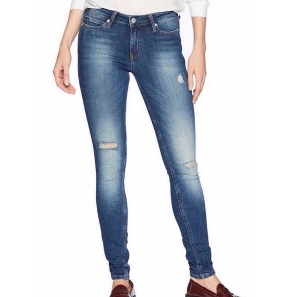 Calvin Klein Mid Rise Skinny Jeans - Picture 1 of 6